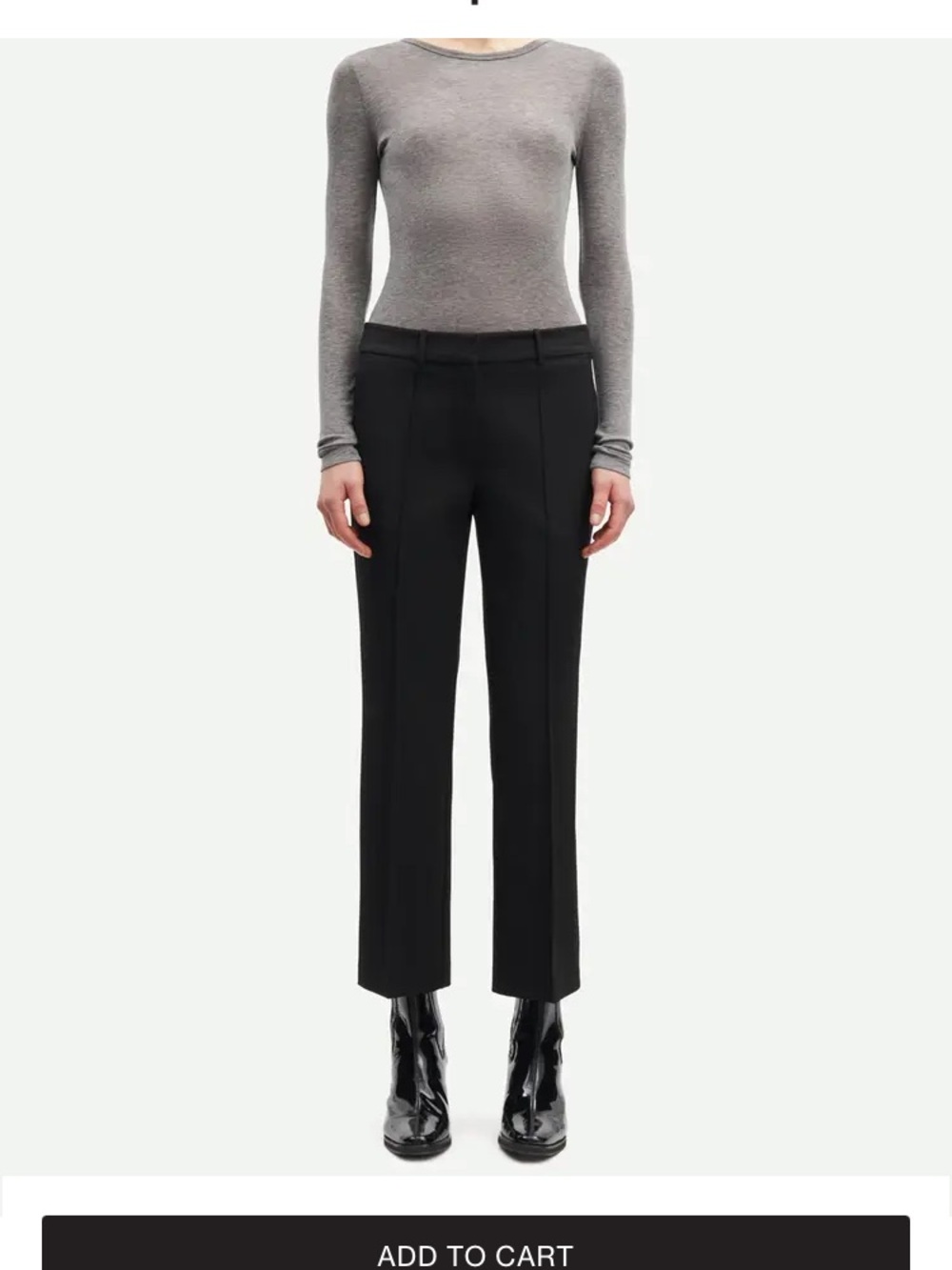Samsoe - Classic Straight-Leg Black Dress Pants